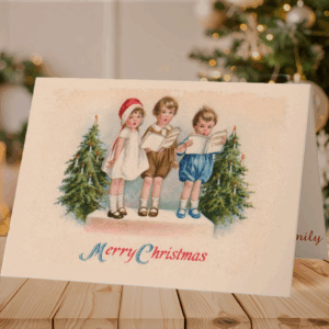 Caroling Kids Christmas Card