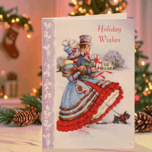 Old Fashioned Christmas Shopping Card