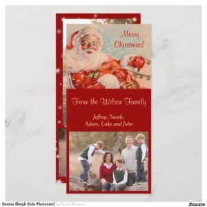 Santas Sleigh Ride Photocard