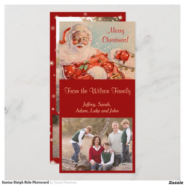 Santas Sleigh Ride Photocard