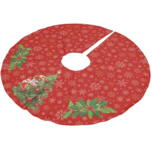 Angels Decorating the Christmas Tree Brushed Polyester Tree Skirt