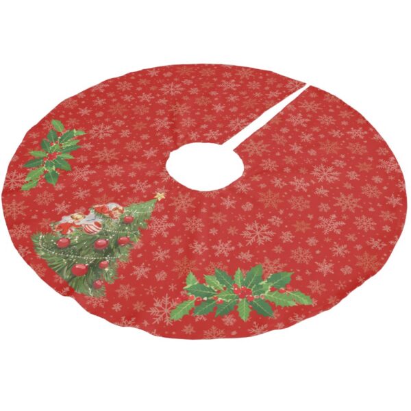 Angels Decorating the Christmas Tree Brushed Polyester Tree Skirt