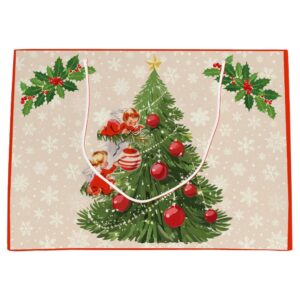 Angels Decorating the Christmas Tree Large Gift Bag