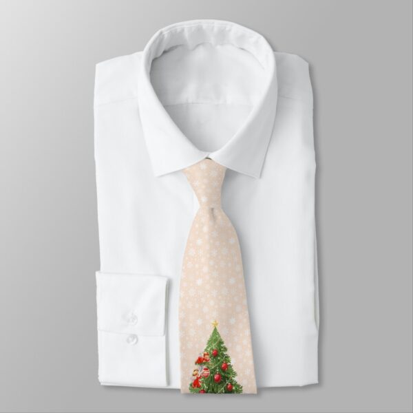 Angels Decorating the Christmas Tree Neck Tie