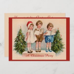 Caroling Kids Christmas Party Invitation