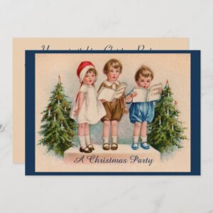 Caroling Kids Christmas Party Invitation