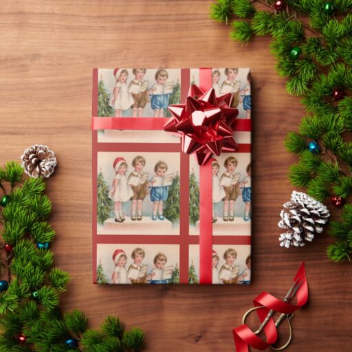 caroling_kids_merry_christmas_wrapping_paper-r5b9f84b3cc8442a8adbb6a50a3e95582_cqe14_1024.jpg Caroling Kids Merry Christmas Wrapping Paper