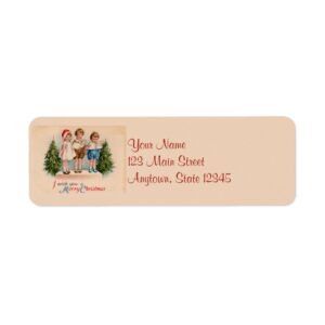 Caroling Kids Return Address Labels