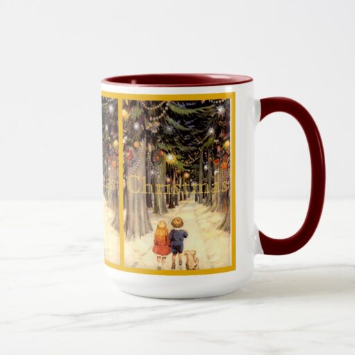 Children in Christmas Lane Mug