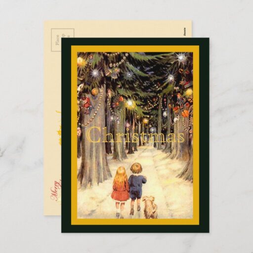 children_in_christmas_lane_postcard-r130c43ea70944d5ea8f23f2c0bd76d73_uc349_1024.jpg Children in Christmas Lane Postcard