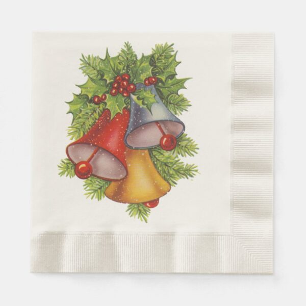 Christmas Bells Paper Napkins. Set of 50.