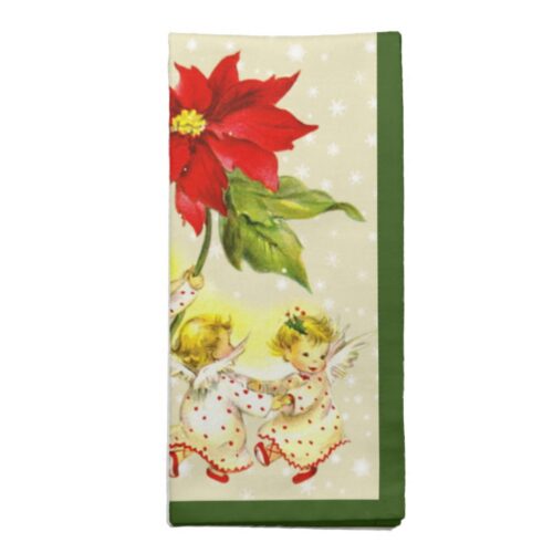 Christmas Dancing Baby Angels Cloth Napkins