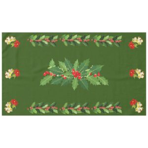 Christmas Dancing Baby Angels on Green Tablecloth