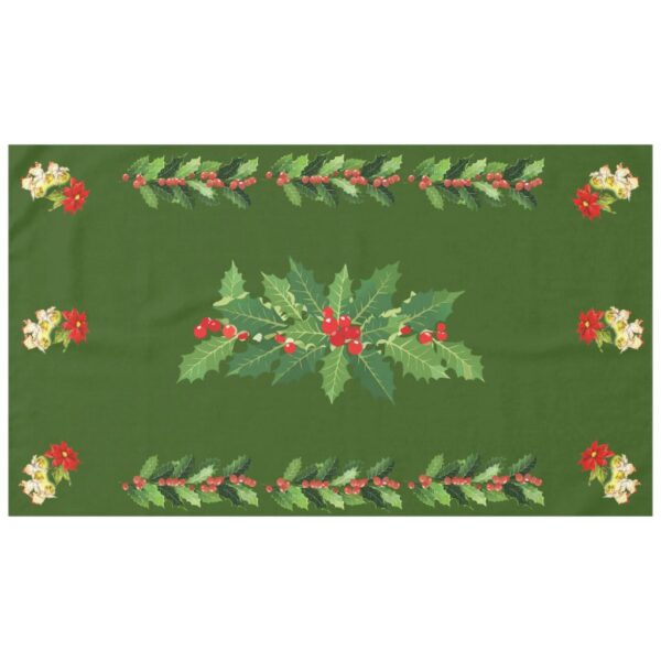 Christmas Dancing Baby Angels on Green Tablecloth