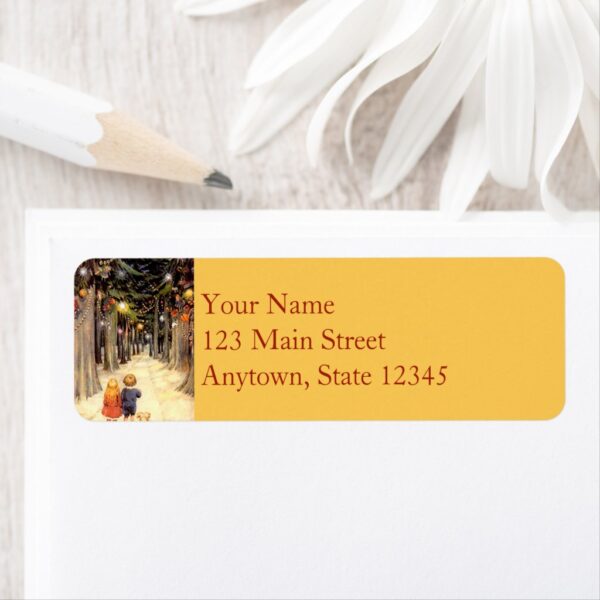 Christmas Lane Return Address Labels. 5 Sheets of 30.