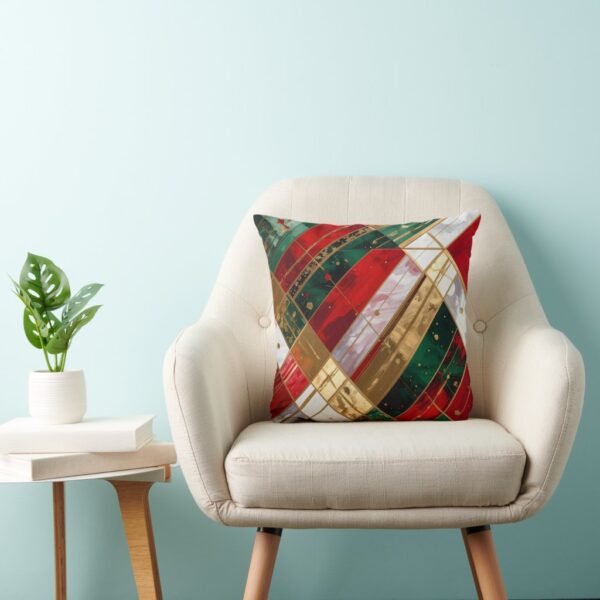 Christmas Ribbons Throw Pillow