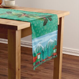 Christmas Train on Tiel Long Table Runner