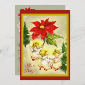 Dancing Angels Christmas Party Invitation