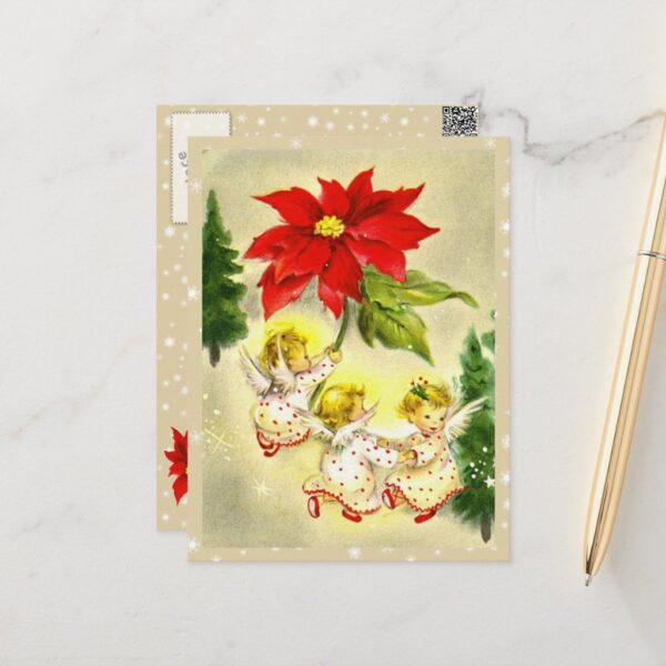 Dancing Baby Angels Vintage Postcard