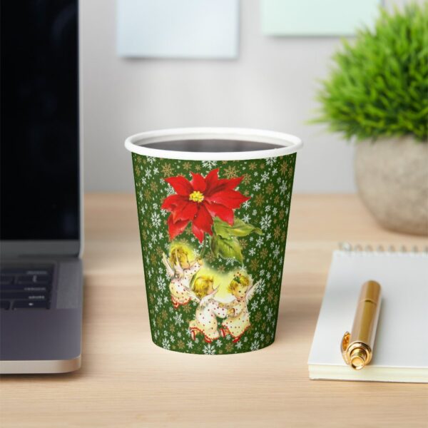 Dancing Baby Angels with Snowflakes Paper Cups
