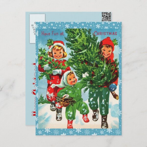 Getting The Christmas Tree Postcard