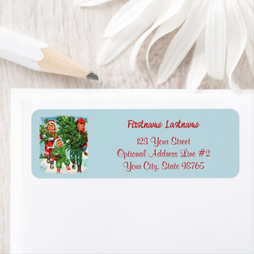 Getting The Christmas Tree Return Address Labels. 5 Sheets of 30.