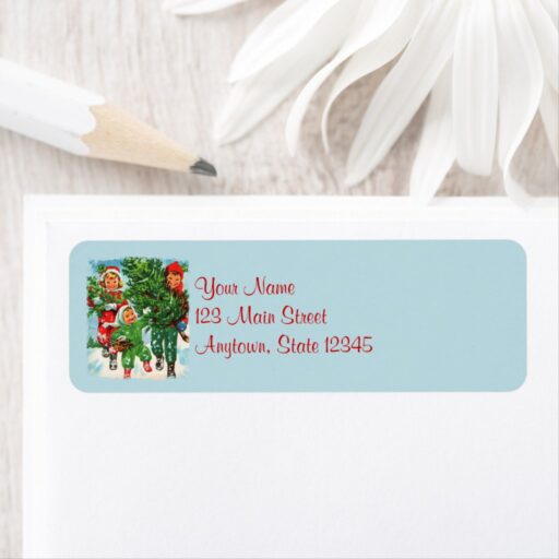 Getting The Christmas Tree Return Address Labels. 5 Sheets of 30.