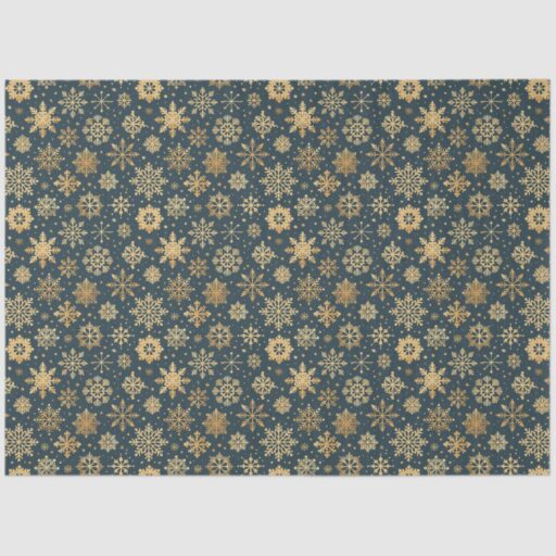 gold_snowflakes_on_dark_blue_tissue_paper-r1c9223da30b648e285c2eed4bcba0e8f_zstyf4_1024.jpg Gold Snowflakes on dark blue Tissue Paper. 3 Sheets.