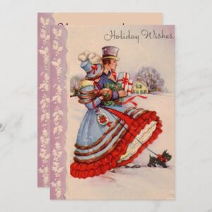 Old Fashioned Christmas Shopping Invitation