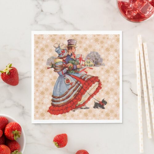 old_fashioned_christmas_shopping_napkins-r0a2fb4698cc9465c9da3e2865dcf5fcb_tj9vz_1024.jpg Old-Fashioned Christmas Shopping Paper Napkins. Set of 50.