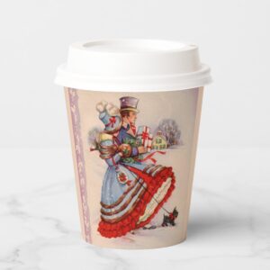 Old-Fashioned Christmas Shopping Paper Cups