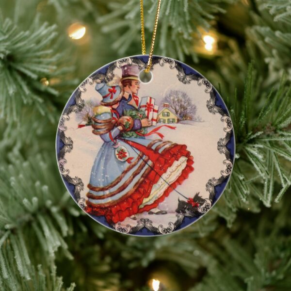 Old Fashioned Shopping Christmas Ornament