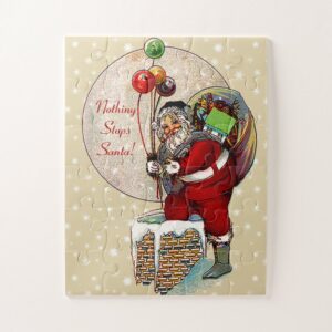 Santa and the Narrow Chimney Jigsaw Puzzle