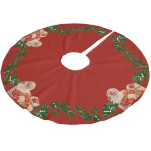 Santas Sleigh Ride Brushed Polyester Tree Skirt