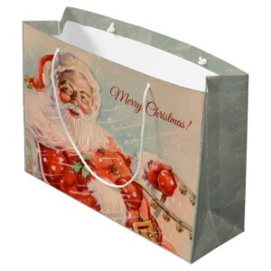 Santas Sleigh Ride Large Gift Bag