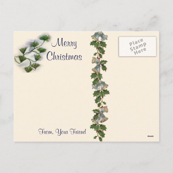 Snow Children Christmas Vintage Postcard