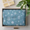 Snowflakes on Sky Blue Tissue Paper