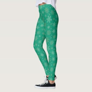 Tiel with Gold Snowflakes Leggings