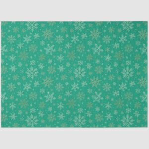 Tiel with Gold Snowflakes Tissue Paper