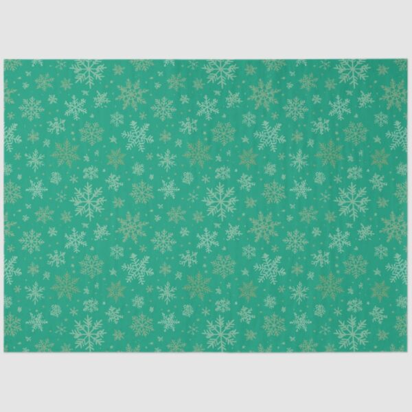 Tiel with Gold Snowflakes Tissue Paper
