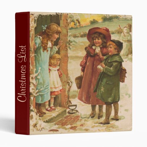 Victorian Children Painted Binder