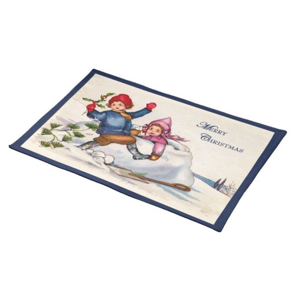 Vintage Christmas Wish Cloth Placemat