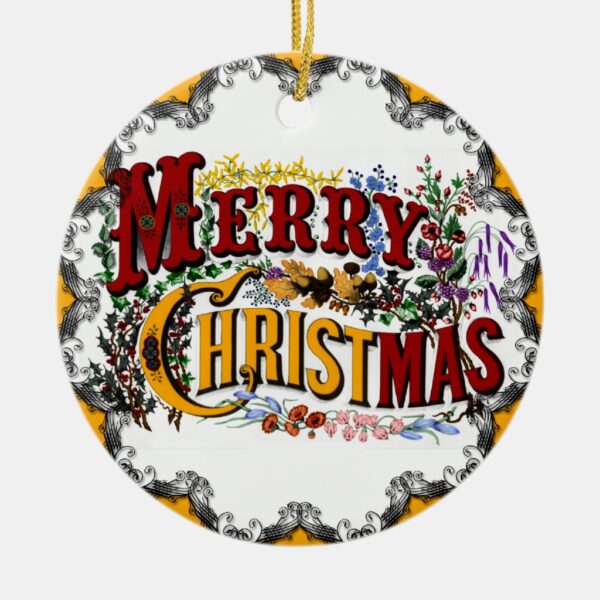 Vintage Merry Christmas Ornament