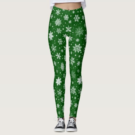 white_snowflakes_on_green_leggings-r34713aa31c9a475ea955e83173e333c9_623df_1024.jpg White Snowflakes on Green Leggings