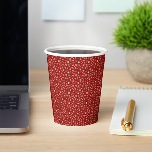 white_snowflakes_on_red_paper_cups-r9798c30ea35e4fc8afd87f67e44e1fee_ulble_1024.jpg White Snowflakes on Red Paper Cups. Set of 8.