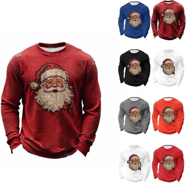 MoreSantaSweaters Various Colors of Santa Claus Sweatshirts