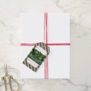 Christmas Green and White Plaid Gift Tags