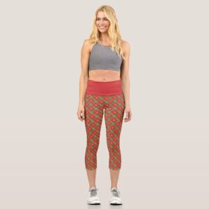 Christmas Plaid 1 Capri Leggings
