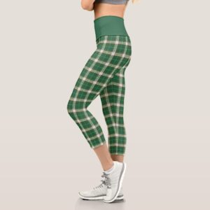 Christmas Plaid 5 Capri Leggings