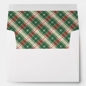 Christmas Plaid 5 Envelope